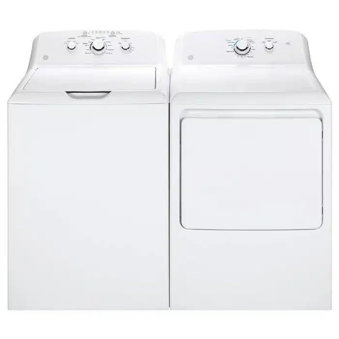GE 4.2 Cu. Ft. Top Load Agitator Washer and 7.2 Cu. Ft. Electric Dryer Combo - Image 1