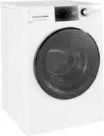 GE 2.4 Cu. Ft. High Efficiency Stackable Front Load Washer with Steam and Sanitize – White - Image 2