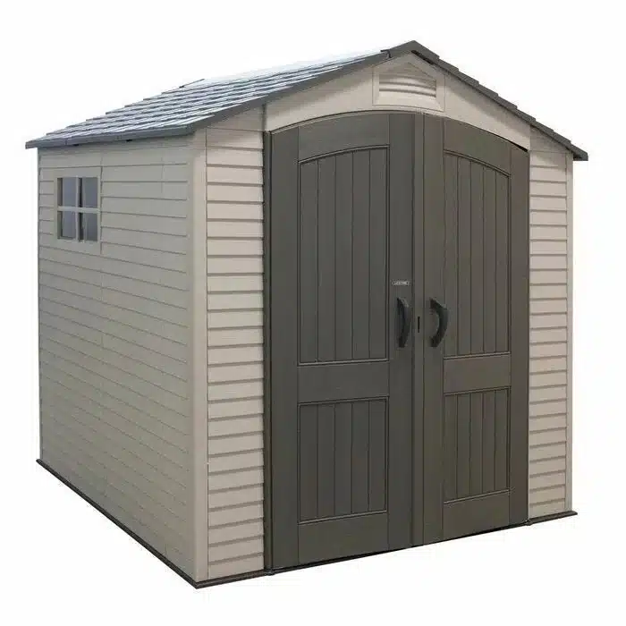 7 ft. W x 7 ft. D Lifetime Plastic Storage Shed - Image 1