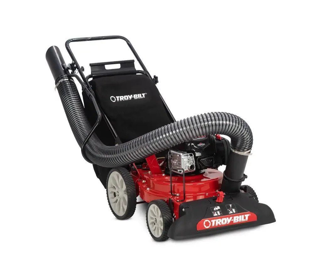 111-1-1 Troy-Bilt 24 in. Leaf Vacuum Head 1.5 in. Chipping Capacity Gas Powered Chipper Shredder Vacuum with High Rear Wheels - Image 1