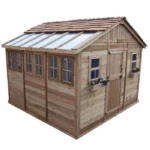 12 ft. W x 12 ft. D Cedar Wood Sunshed Garden Shed - Image 6