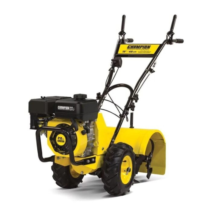 Champion Power Equipment 19-Inch Counter Rotating Rear Tine Tiller with Self-Propelled Agricultural Tires - Image 1