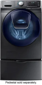 Samsung – 4.5 Cu. Ft. High Efficiency Stackable Front Load Washer with Steam and AddWash – Black stainless steel - Image 3