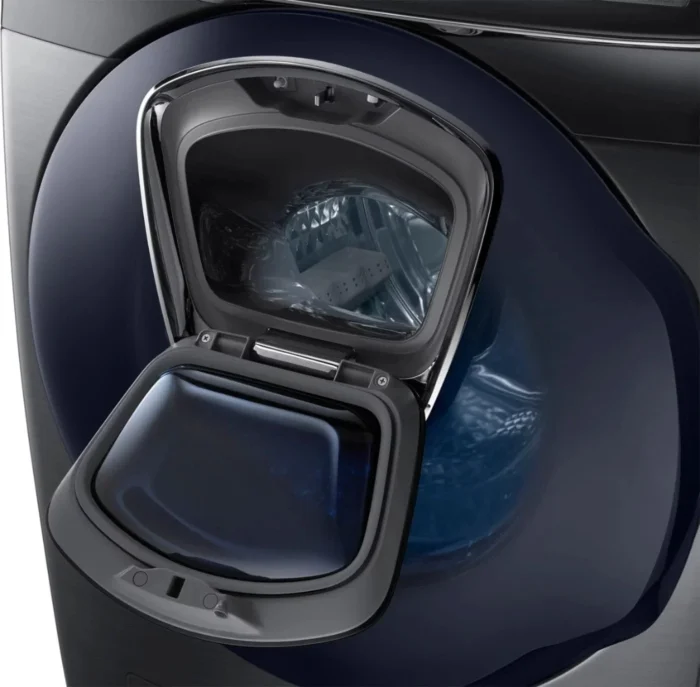Samsung – 4.5 Cu. Ft. High Efficiency Stackable Front Load Washer with Steam and AddWash – Black stainless steel - Image 9