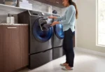 Samsung – 4.5 Cu. Ft. High Efficiency Stackable Front Load Washer with Steam and AddWash – Black stainless steel - Image 10