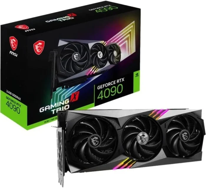 MSI Gaming GeForce RTX 4090 24GB GDRR6X 384-Bit HDMI/DP Nvlink Tri-Frozr 3 Ada Lovelace Architecture OC Graphics Card (RTX 4090 Gaming X Trio 24G) - Image 1