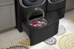 LG – SideKick 1.0 Cu. Ft. High-Efficiency Smart Top Load Pedestal Washer with 3-Motion Technology – Black steel - Image 4