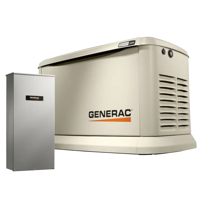 Generac 24kW Standby Generator Guardian WiFi w/ 200 Amp Automatic Transfer Switch 72109 New - Image 1
