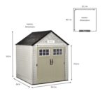 Rubbermaid 7×7 Ft Durable Weatherproof Resin Outdoor Storage Shed - Image 3