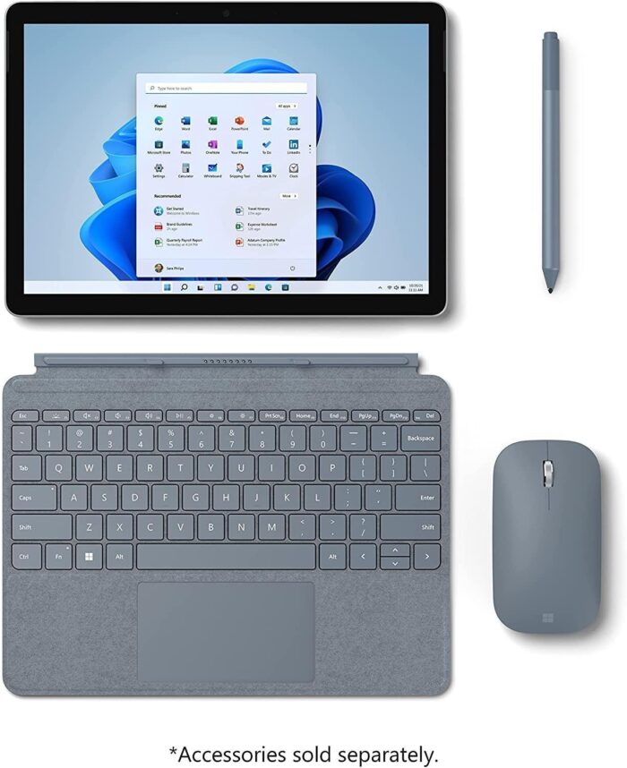 Microsoft Surface Go 2 10.5″ Touch screen, Intel Core m3 8th Gen, 8GB RAM, 128GB SSD – Wifi + LTE – Platinum - Image 2