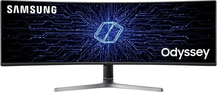 SAMSUNG 49” Odyssey G9 Gaming Monitor, 1000R Curved Screen, QLED, Dual QHD Display, 240Hz, NVIDIA G-SYNC and FreeSync Premium Pro, LC49G95TSSNXZA, Black - Image 1