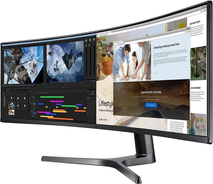 SAMSUNG 49” Odyssey G9 Gaming Monitor, 1000R Curved Screen, QLED, Dual QHD Display, 240Hz, NVIDIA G-SYNC and FreeSync Premium Pro, LC49G95TSSNXZA, Black - Image 19