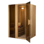 ALEKO StI2ced Cedar Indoor Wet Dry Sauna Steam Room, 3 kW Harvia KIP Heater, 2 Person - Image 2