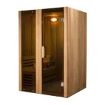 ALEKO StI2ced Cedar Indoor Wet Dry Sauna Steam Room, 3 kW Harvia KIP Heater, 2 Person - Image 4