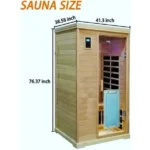 KUNSANA Far infrared sauna room,One person size, Hemlock Wooden Far Infrared Sauna for Home - Image 2