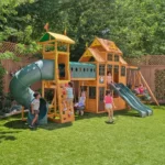 Kids Kidkraft Bear Cave Lodge Swing Set / Playset - Image 4