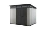 Keter Artisan 9×7 Foot Large Outdoor Shed with Floor with Modern Design for Patio Furniture