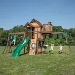 Backyard Discovery Skyfort II Cedar Swing Set/PlaySet - Image 2