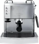 De’Longhi – Espresso Machine with 15 bars of pressure, Milk Frother and removable water tank – Stainless Steel