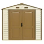 DuraMax 8ft x 6ft Storeall Vinyl Shed with Foundation Kit and window - Image 3