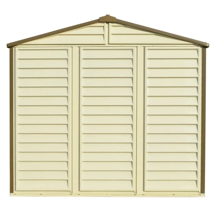 DuraMax 8ft x 6ft Storeall Vinyl Shed with Foundation Kit and window - Image 6