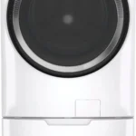 GE – 4.8 CuFt High-Efficiency Stackable Smart Front Load Washer w/UltraFresh Vent System & Microban Antimicrobial Technology – White on white