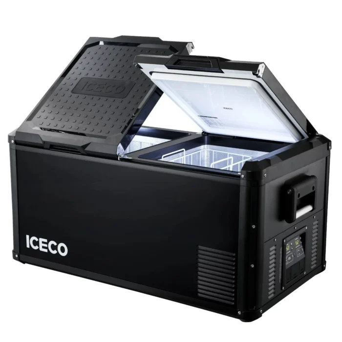 ICECO VL90 ProD 95 Quarts(90L) Dual Zone Portable Refrigerator, Multi Directional Lid, 12 Volt Refrigerator Home & Car Use - Image 1