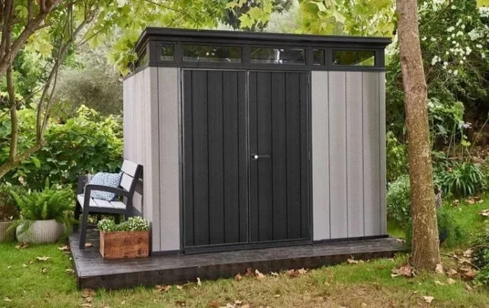 Keter Artisan 9×7 Foot Large Outdoor Shed with Floor with Modern Design for Patio Furniture - Image 3