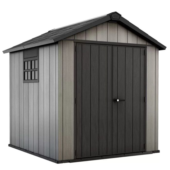 Keter Oakland 7.5×7 Storage Shed Grey - Image 1