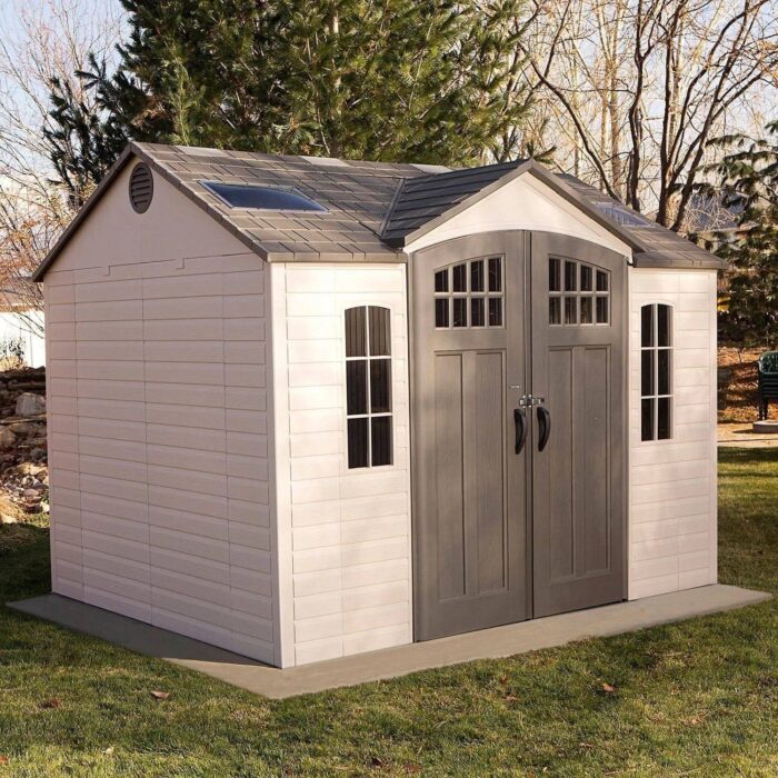 Lifetime 10ft x 8ft Outdoor Storage Shed with Carriage Doors - Image 1