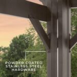 16×12 ashford traditional steel pergola with sail shade soft canopy - Image 6