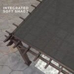 16×12 ashford traditional steel pergola with sail shade soft canopy - Image 9