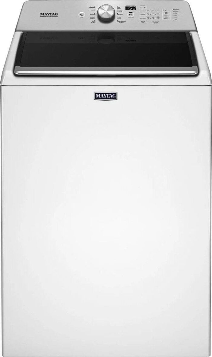 Maytag – 4.7 Cu. Ft. Top Load Washer with Dual-Action PowerWash Agitator – White - Image 1