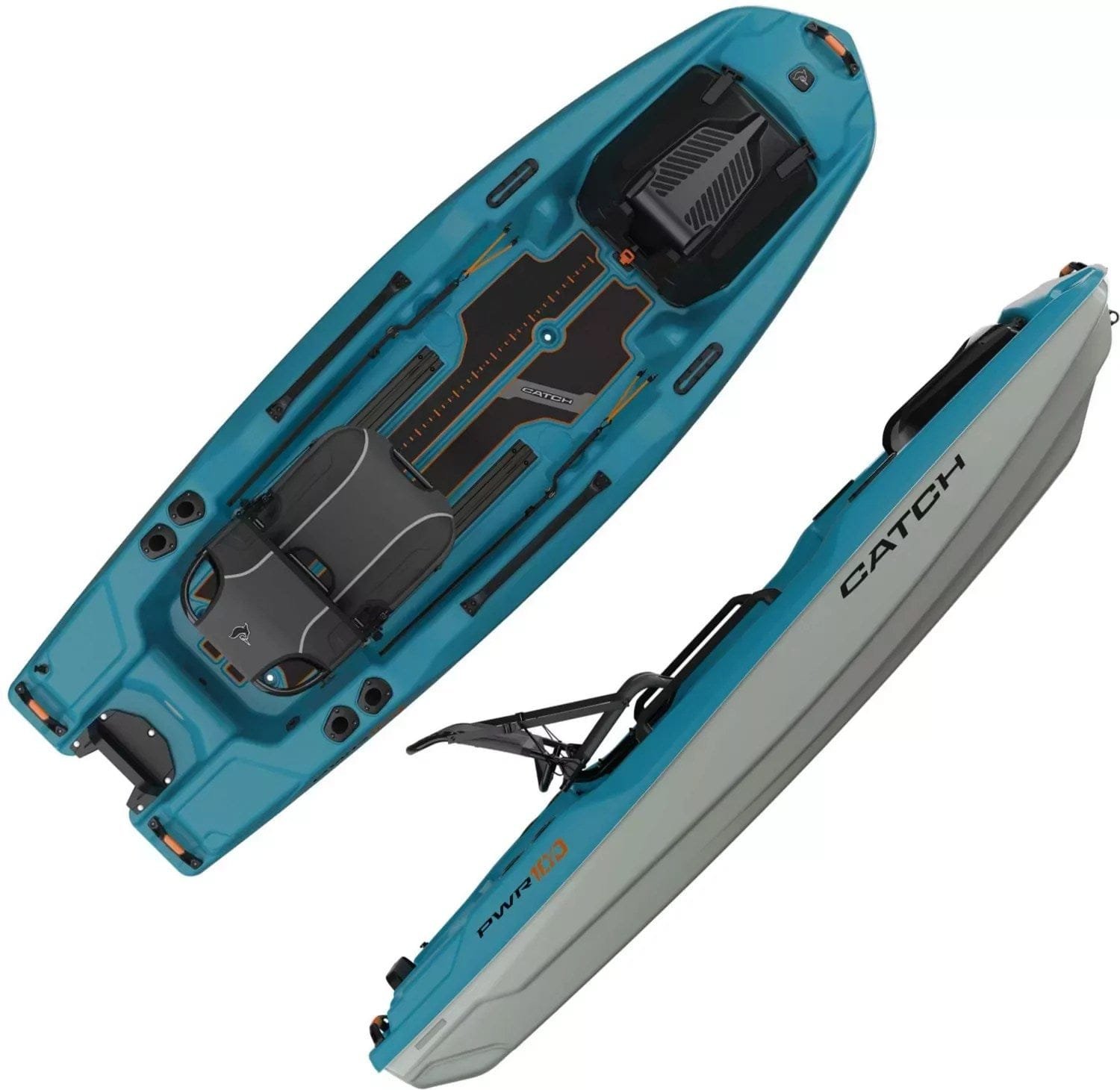 img-2532 Pelican Catch Pwr 100 Single-Person Fishing Boat – Turquoise Blue - Image 1