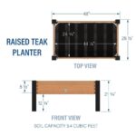 Raised planter 100% authentic teak wood - Image 3