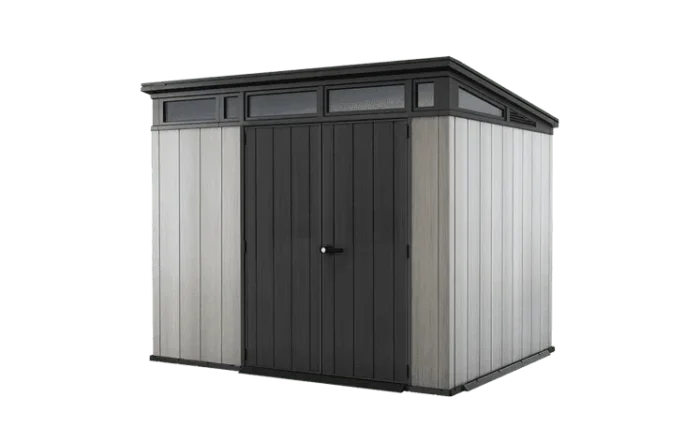 Keter Artisan 9×7 Foot Large Outdoor Shed with Floor with Modern Design for Patio Furniture - Image 1