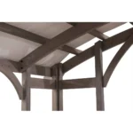 SummerCove 10 ft. x 14 ft. Light Gray Cedar Frame Arched Pergola with Shelves - Image 7