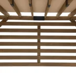 SummerCove 11 ft. x 10 ft. Tan Cedar Frame Wood Pergola with Adjustable Canopy - Image 9