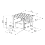 SummerCove 11 ft. x 10 ft. Tan Cedar Frame Wood Pergola with Adjustable Canopy - Image 10