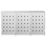 vidaXL Triple Wheelie Bin Shed 63.4 gal Stainless - Image 2