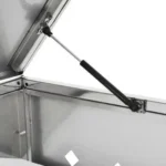 vidaXL Triple Wheelie Bin Shed 63.4 gal Stainless - Image 6