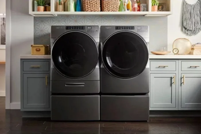 Whirlpool – 4.5 Cu. Ft. High Efficiency Stackable Front Load Washer with Steam and Load & Go XL Dispenser – Chrome shadow - Image 14