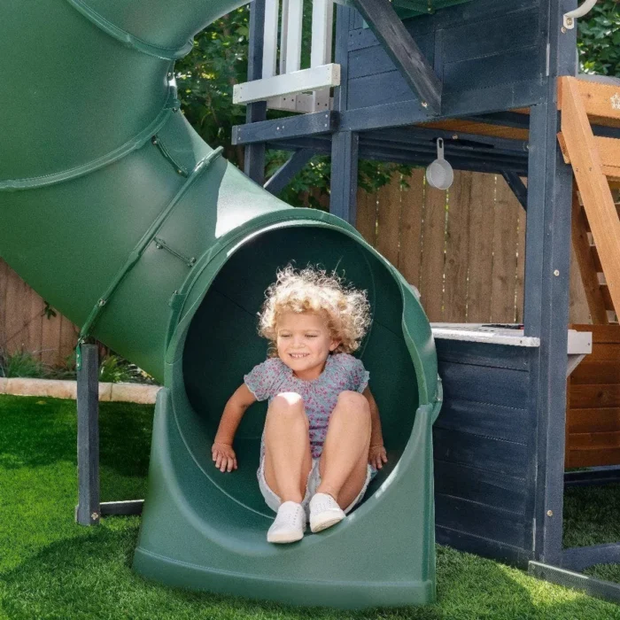 Backyard Discovery Skyfort III Cedar Swing Set w/ Tube Slide – DIY - Image 11