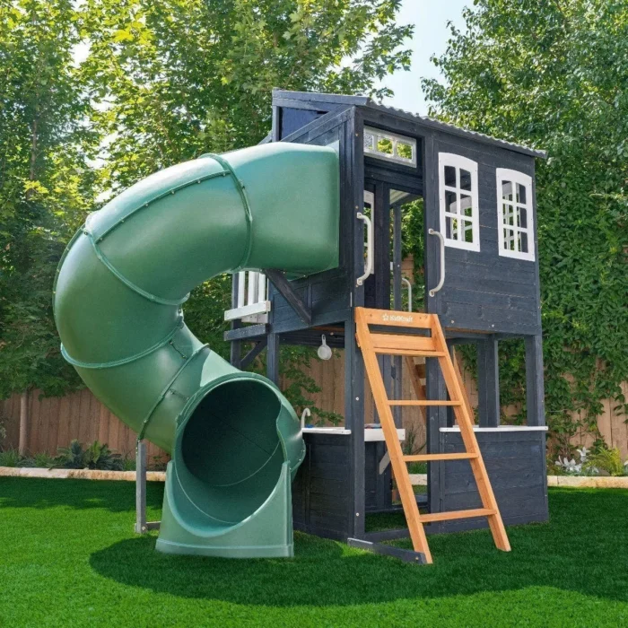 Backyard Discovery Skyfort III Cedar Swing Set w/ Tube Slide – DIY - Image 13