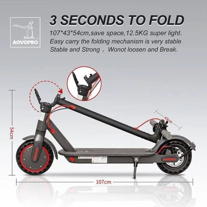 AOVO Pro Foldable Adult Electric Scooter M365 - Image 12