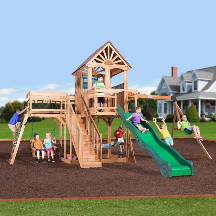 Backyard Discovery Caribbean Cedar Swing Set - Image 1