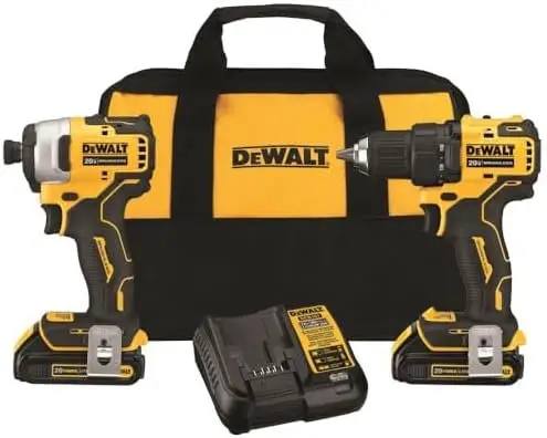 DEWALT ATOMIC 20V MAX* Cordless Drill Combo Kit, Compact (DCK278C2)