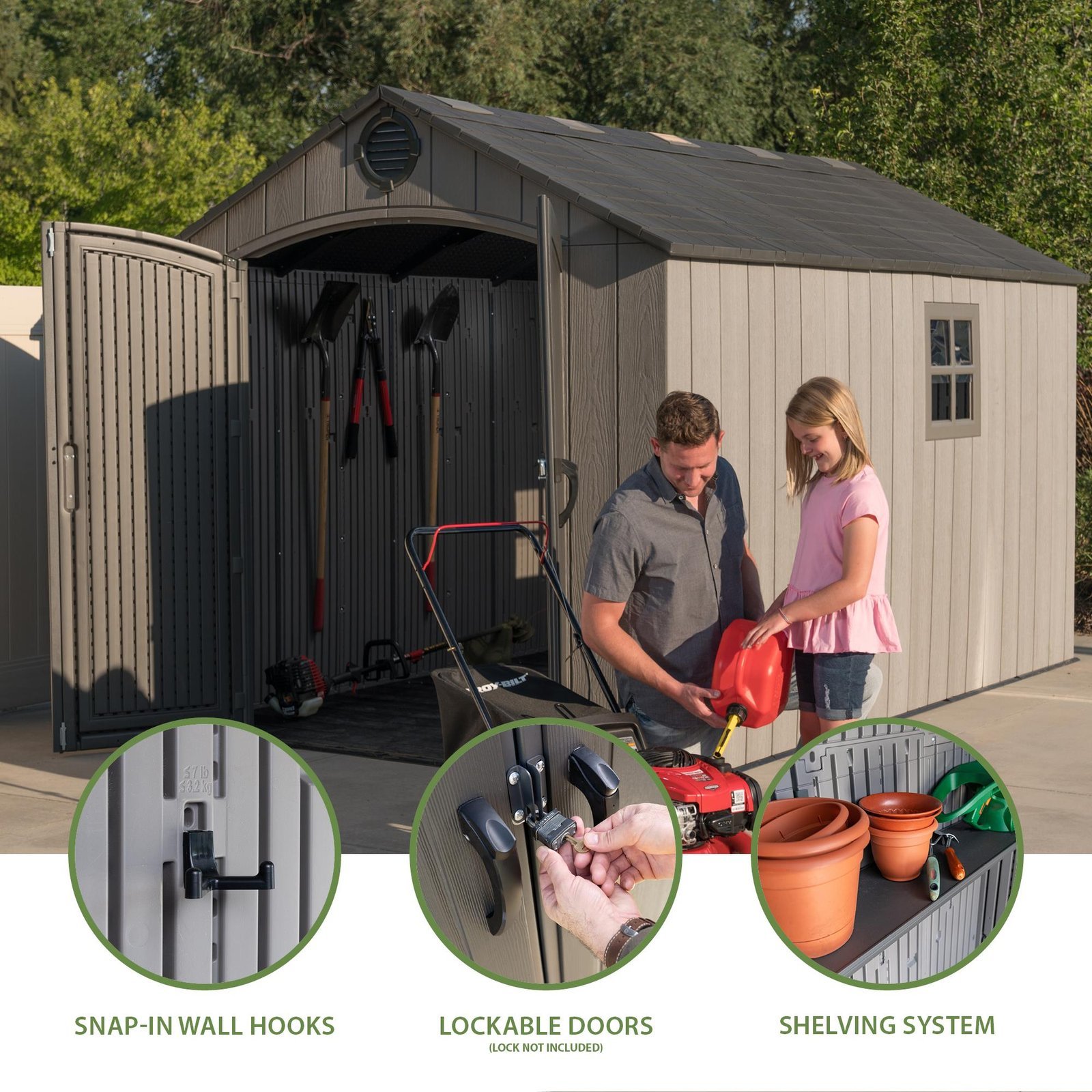 Lifetime 8 Ft. X 12.5 Ft. Outdoor Storage Shed - 60305 - Image 10