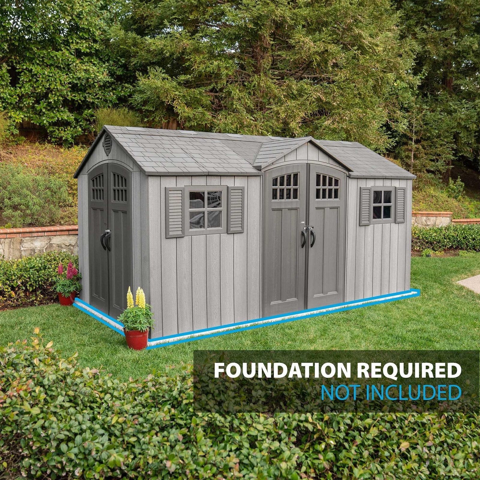 Lifetime 15 Ft X 8 Ft Outdoor Storage Shed - 60318 - Image 9