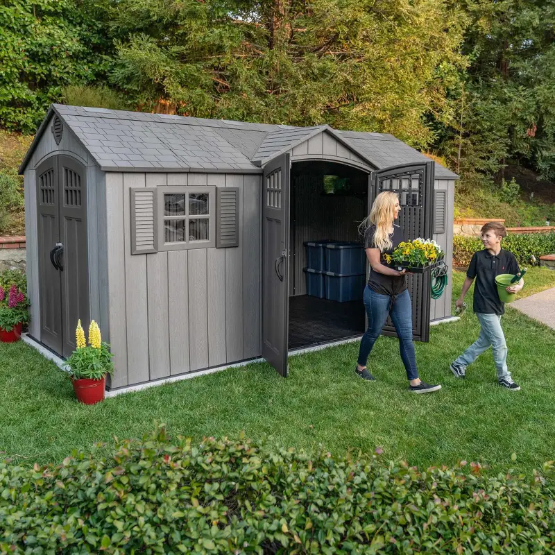 Lifetime 15 Ft X 8 Ft Outdoor Storage Shed - 60318 - Image 3